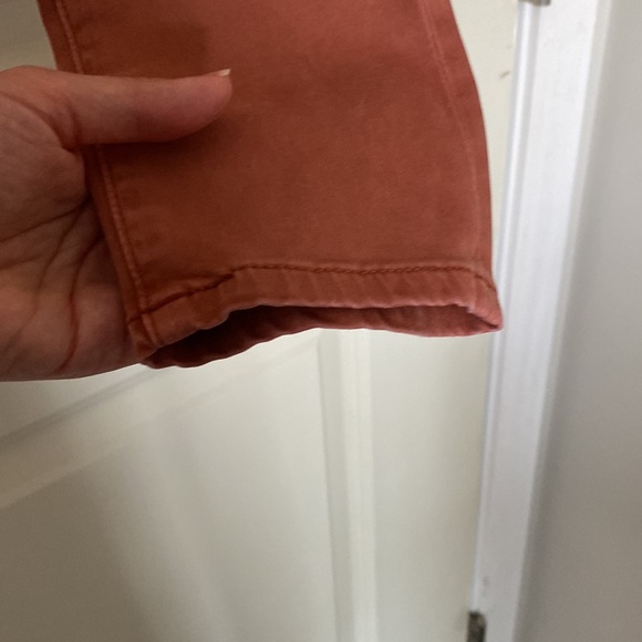 Anthropologie Size 27R High Rise Abby Deep Blush Coloured Skinny Jeans. - Picture 7 of 11